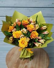 Букет цветов из:  Альстромерии и Розы в Нестеровской