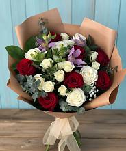 Букет цветов из:  Розы и Альстромерии #REPLACE_PRED# Нестеровской