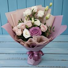 Букет цветов из:  Розы и Лизиантусы #REPLACE_PRED# Нестеровской