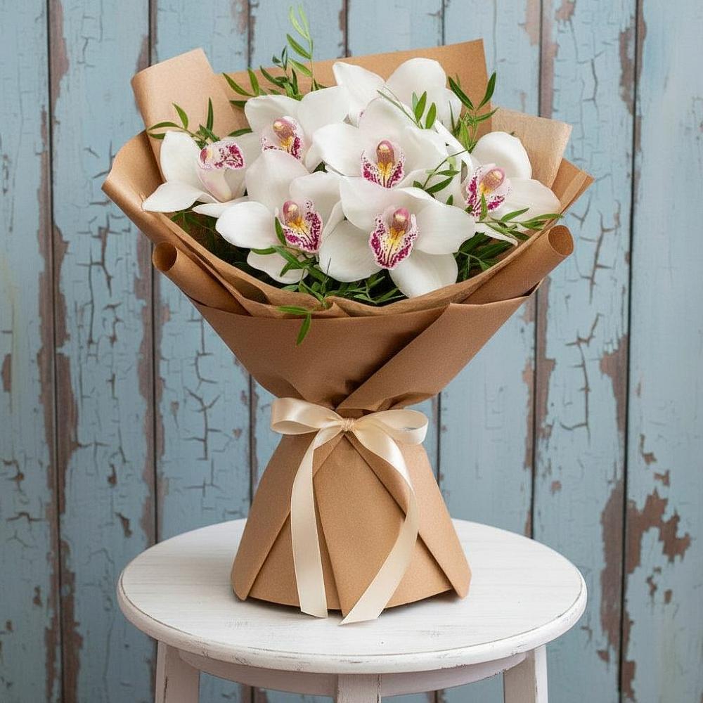 Букет цветов из: Орхидеи и Розы в Нестеровской