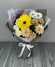Букет цветов из:  Розы, Герберы и Хризантемы в Нестеровской