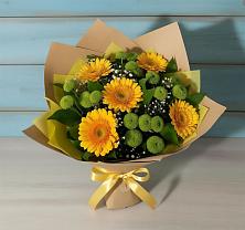 Букет цветов из:  Герберы и Хризантемы в Нестеровской