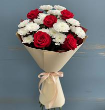 Букет цветов из:  Розы и Хризантемы в Нестеровской