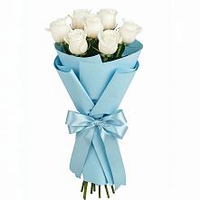 Букет 7 белых роз Проуд в Нестеровской