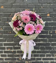 Букет цветов из:  Герберы и Хризантемы в Нестеровской