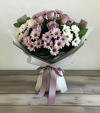 Букет цветов из:  Хризантемы и Розы в Нестеровской