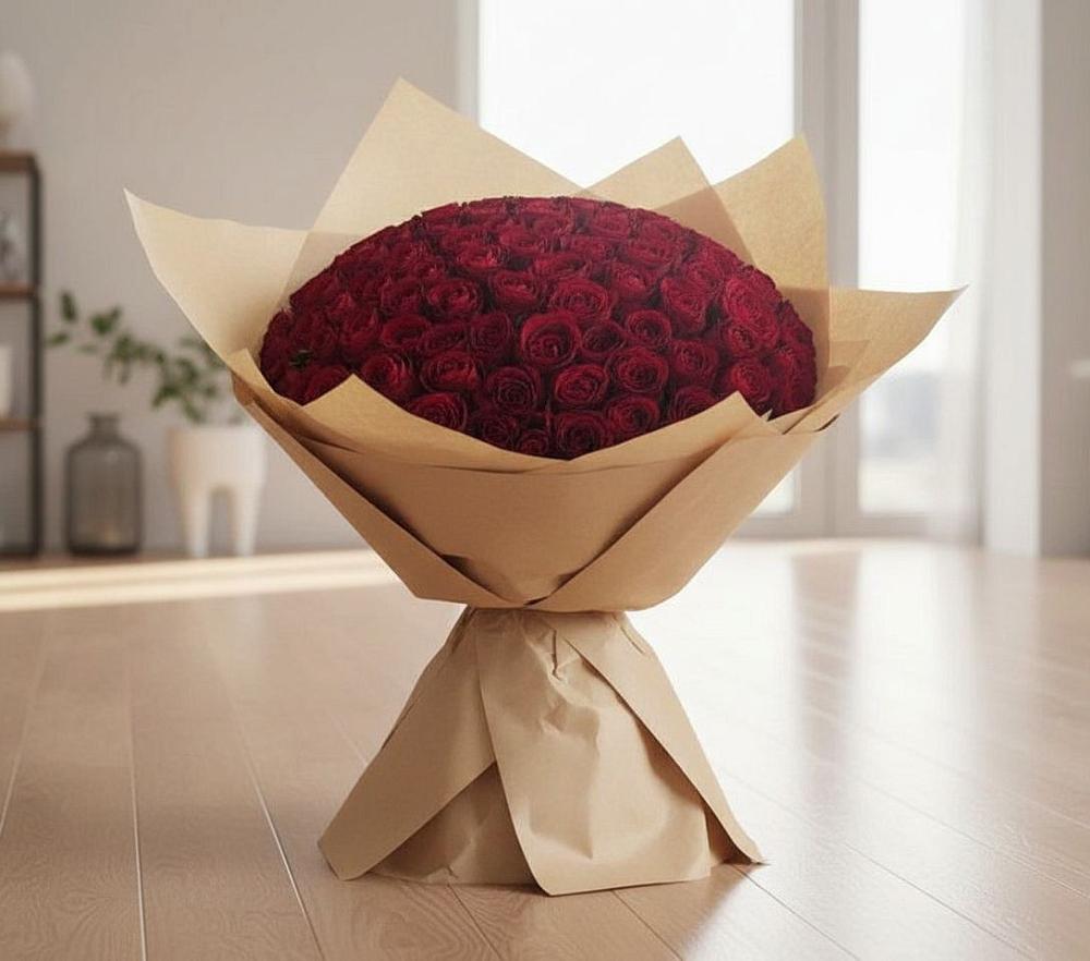Букет 101 Красная роза в Нестеровской