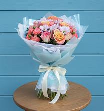 Букет цветов из:  Хризантемы и Розы в Нестеровской