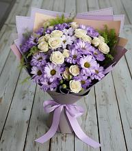 Букет цветов из:  Хризантемы и Розы в Нестеровской