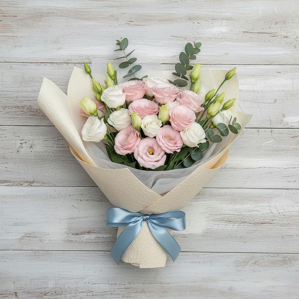 Букет цветов из: Лизиантусы в Нестеровской